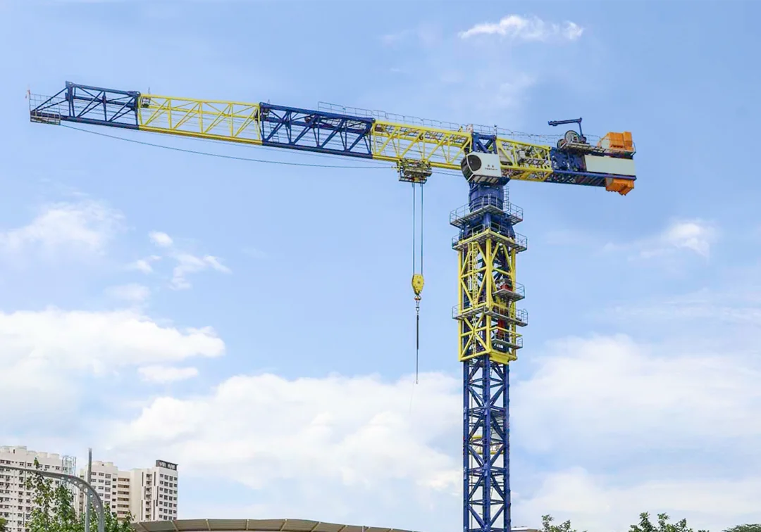 High-rise lifting crane Tower crane on site